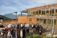 Inauguration d'un bâtiment multifonctionnel en bois local à Saint-Jean d'Arvey (73)